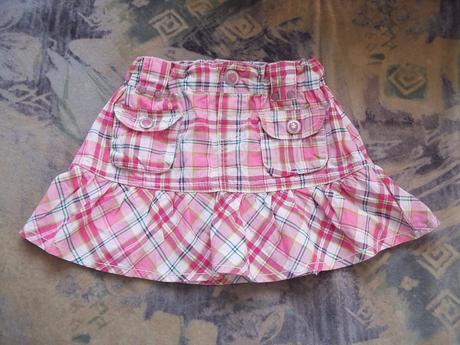 Bledoružová sukňa s motívom karo - dopo dopo - 110, dopodopo,110