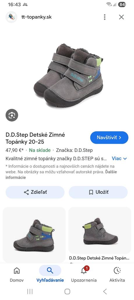 Zimné topánky, d.d.step,31