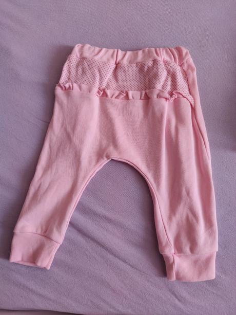 3 dielna ružová tepláková súprava so zajačikom, 74 / 80