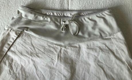 Športový krémový/béžový skort decathlon xs/s, decathlon,xs