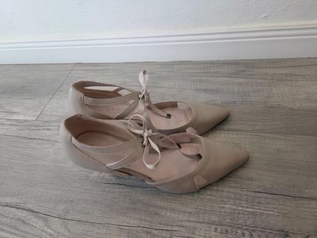 Kožené lodičky s mašľou, next,41