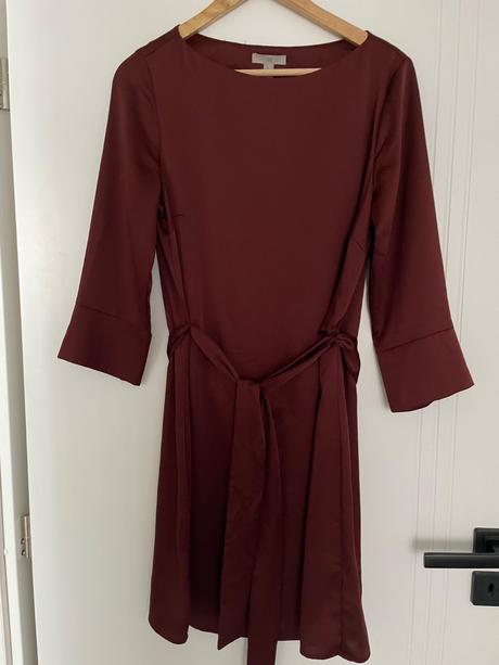 Saténového čokoládovohnede šaty., h&m,42