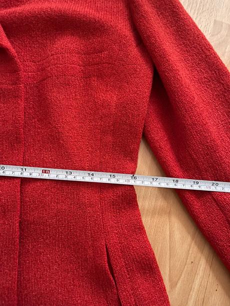 Červený retro kabátik, s