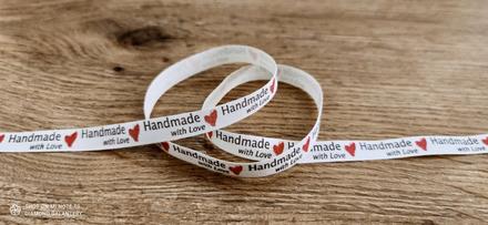 Stuha - handmade with love - 15 mm, 