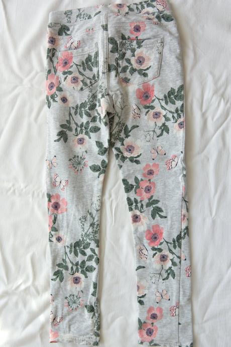 Bavlnené jegging s kvetmi, h&m,140