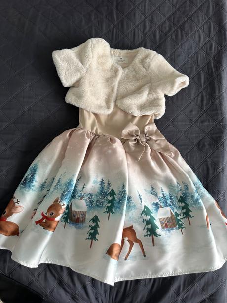 Kožušinové bolerko v. 122/128, h&m,122