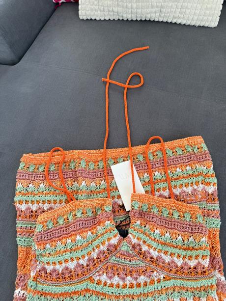 Zara letné háčkované šaty, zara,l