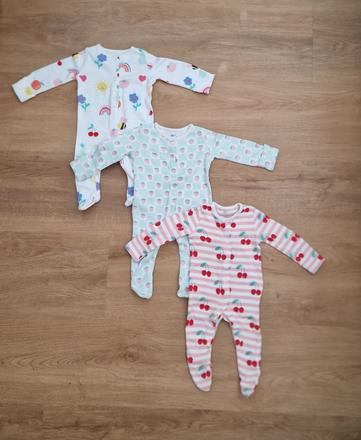 3x ovocné pyžamko f&f, 0-3 m, f&f,56
