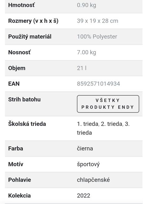 Školská taška topgal,