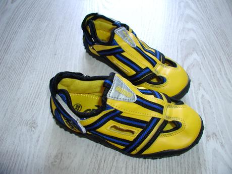 Tenisky č.28-29,pestré žlté aju do vody, 28