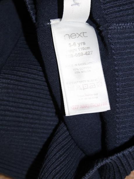 Chlapčenský pulóv. s v výstrih. next veľ. 5-6 r. a, next,116