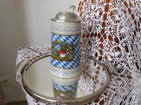 Korbel bayern s cínovým víkom, top top stav,, 