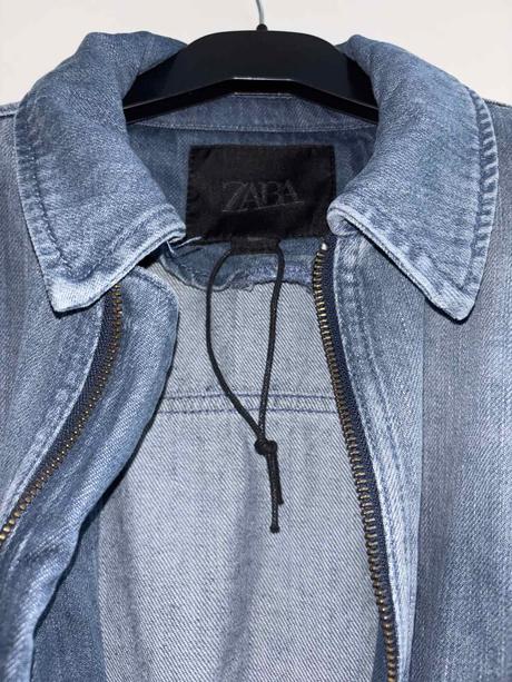 Oversized denimová bunda zara xs, zara,34 - xs