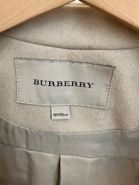Burberry kabát 18mesiacov/86cm, burberry,86