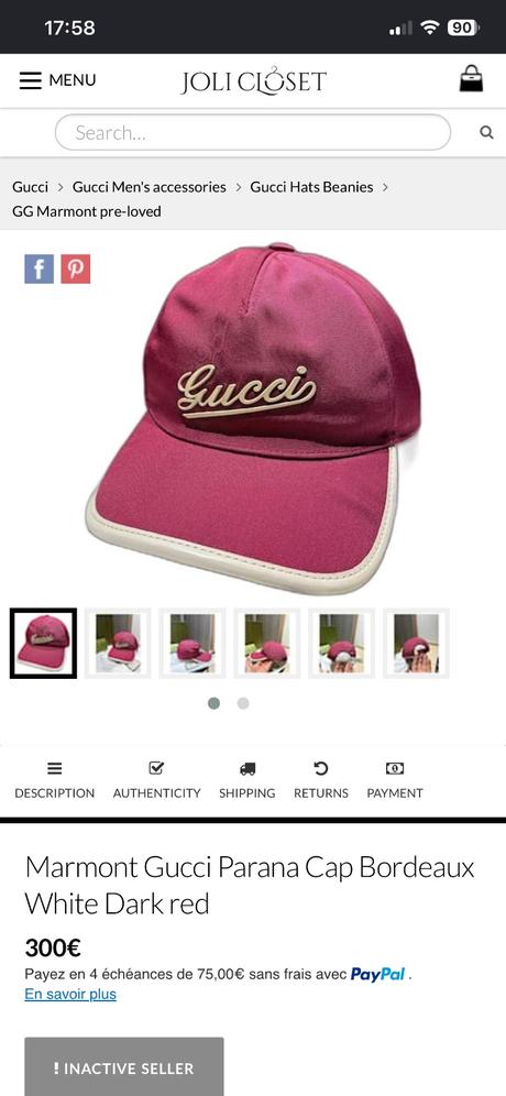 Šiltovka gucci, m