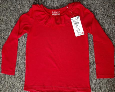 Tričko s volánom, zn. reserved, nové, reserved,116 / 122