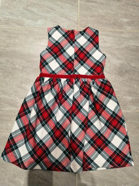 Dievčenské šaty káro ham, v128, 7-8r, h&m,128