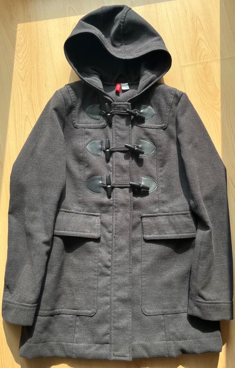 Tmavosivý kabát h&m, h&m,38