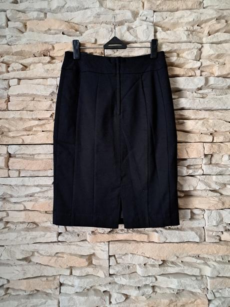 Elegantná čierna puzdrová sukňa, h&m,s