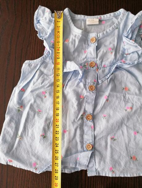 Jemny kvietkovany kompletik, h&m,74