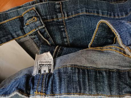 Tehotenské rifle, menčestráky a riflová sukňa, h&m,42