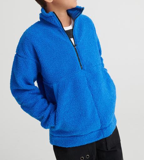 Juniorská chlpatá mikina typu sherpa na 12 rokov, reserved,152