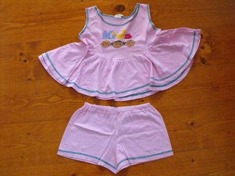 Tričkové šaty a krátke nohavice - súprava, 92