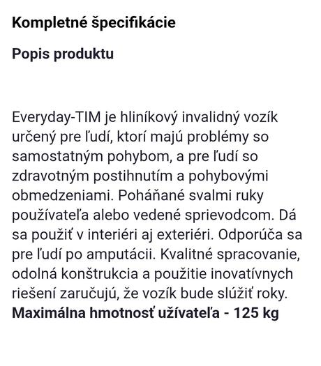 Invalidný vozík skladací,