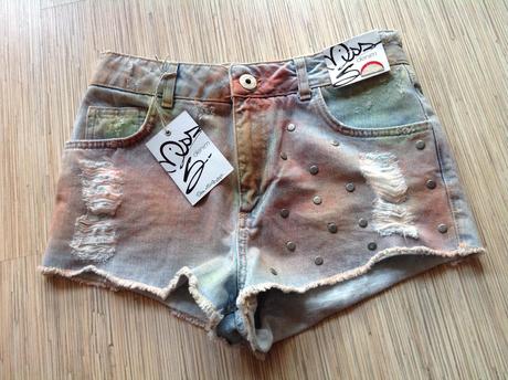 Riflové kratasy, denim,36 / 38 / s