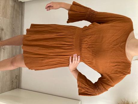 Dámske tehlové boho šaty, c&a,38