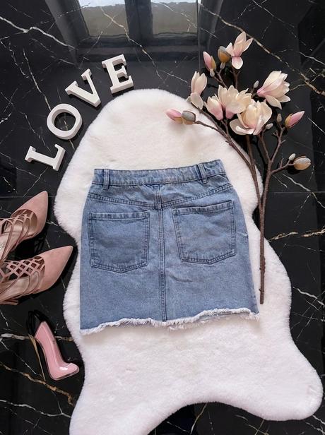 Svetlá denim sukňa, h&m,xs