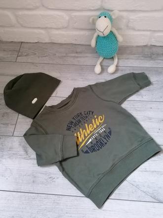 Mikina + handmade čiapočka gratis, 74