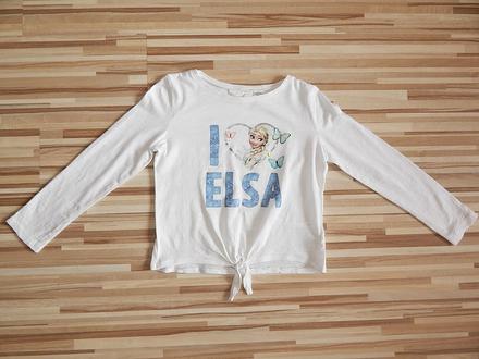 Dievčenské tričko elsa frozen, h&m,122