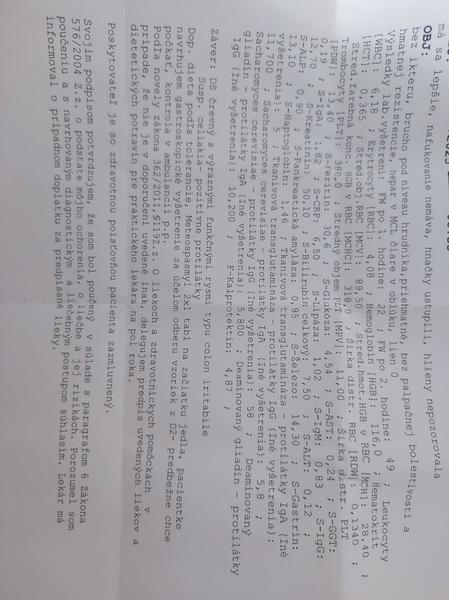 Je to celiakia podľa príznakov a výsledkov?