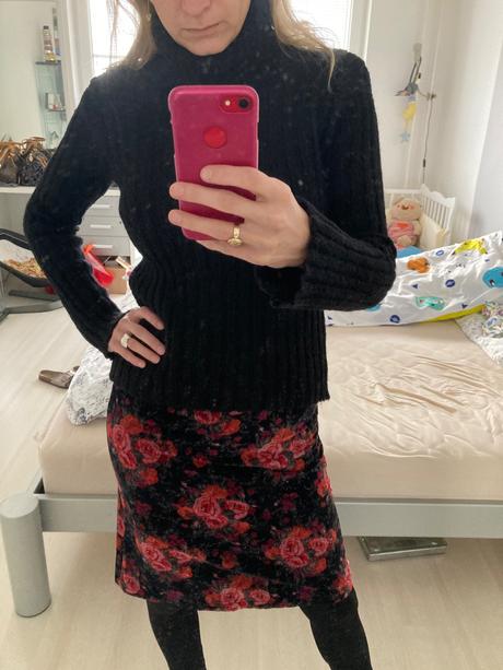 Zamatová sukna, h&m,36