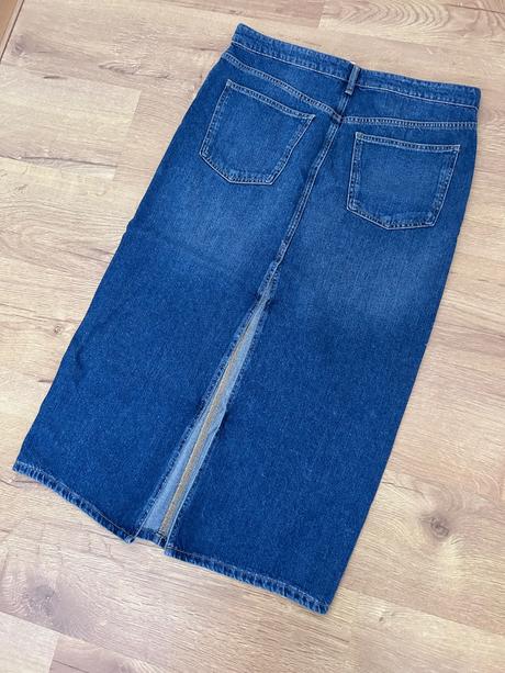 Riflová dlhá sukňa, zara,xl