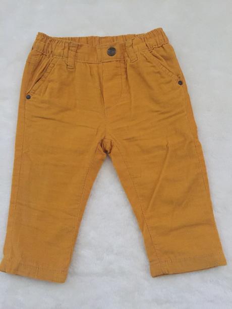 Zateplene manchestraky nohavice, 74