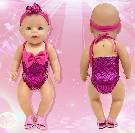 Bábika typu baby born v plavkách 45cm, 