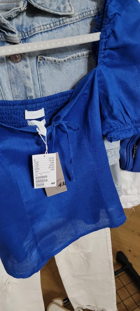 Ľanový top h&m, h&m,m