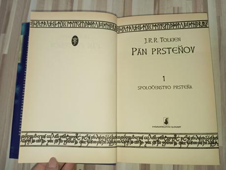 J.r.r. tolkien -pán prsteňov spoločenstvo prsteňa,