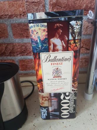 Ballantines plechová dóza/box,