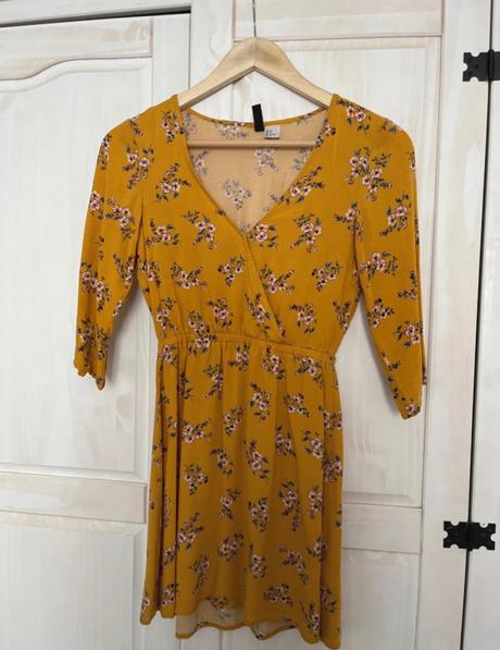 Krásne letné kvetovane šaty, h&m,xs