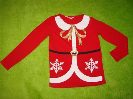 Vianočné tričko h&m 122/128, h&m,122