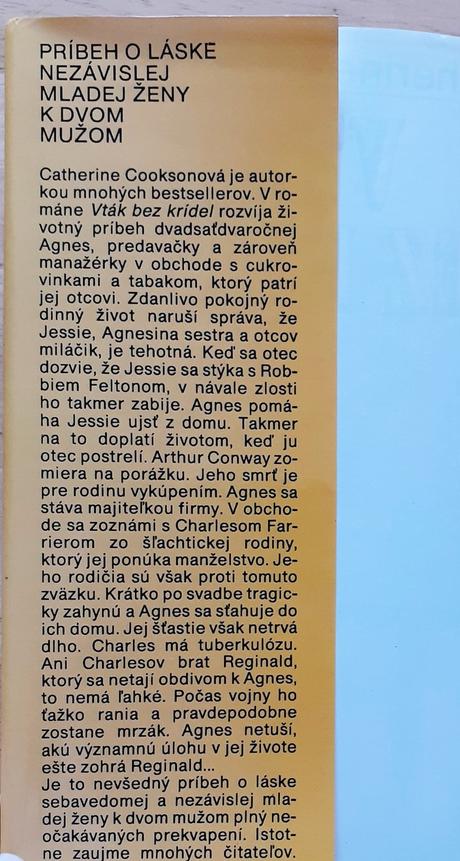 Vták bez krídel, catherine cooksonová,