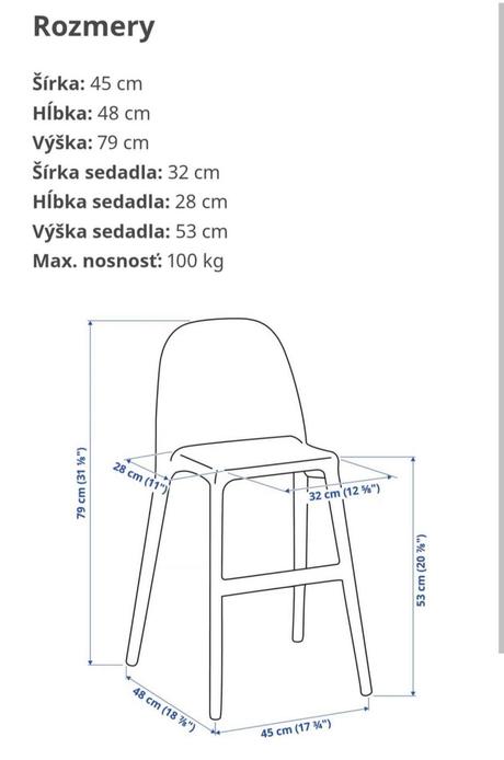 Jedálenská vysoká stolička, ikea