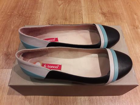 Celokožené damske baleriny, 38