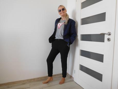 Jack jones s, modrá bunda dámska oversize, s