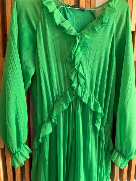 Zara dlhe zelene saty xs, zara,xs