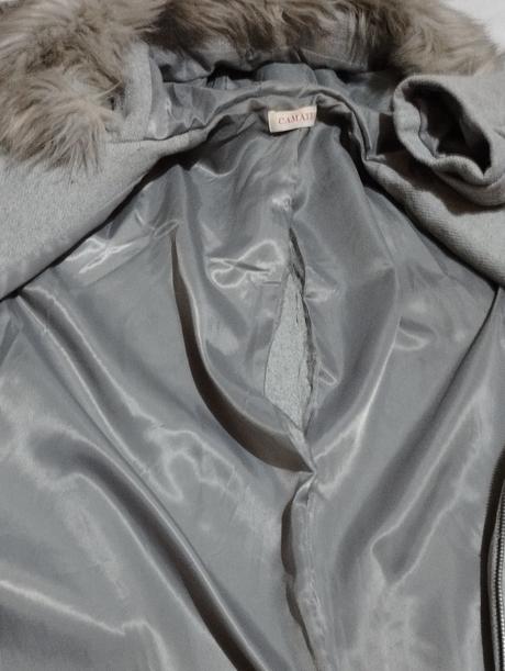 Kabát s kapucňou a strih, camaieu,l