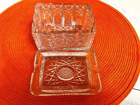 Kryštálová kazetka /popolník bohemia,